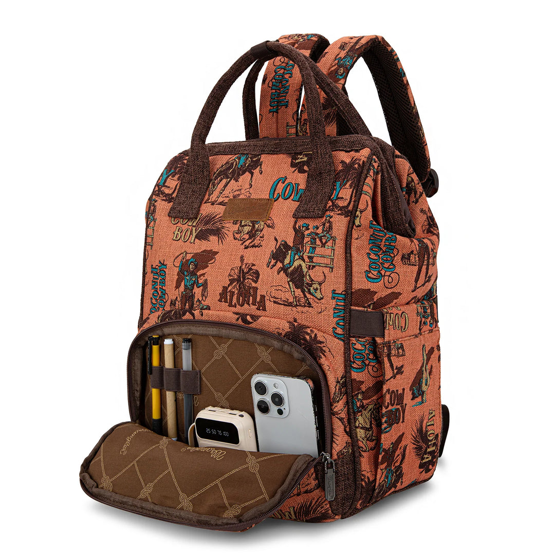DARK BROWN WRANGLER VINTAGE COWBOY BACKPACK