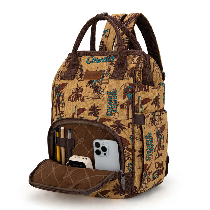 MUSTARD WRANGLER VINTAGE COWBOY BACKPACK