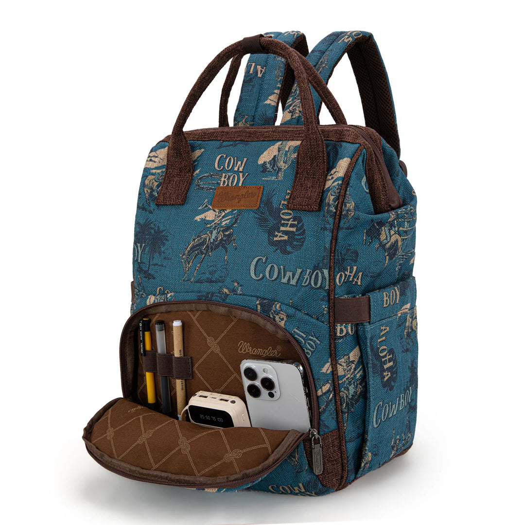 BLUE WRANGLER VINTAGE COWBOY BACKPACK