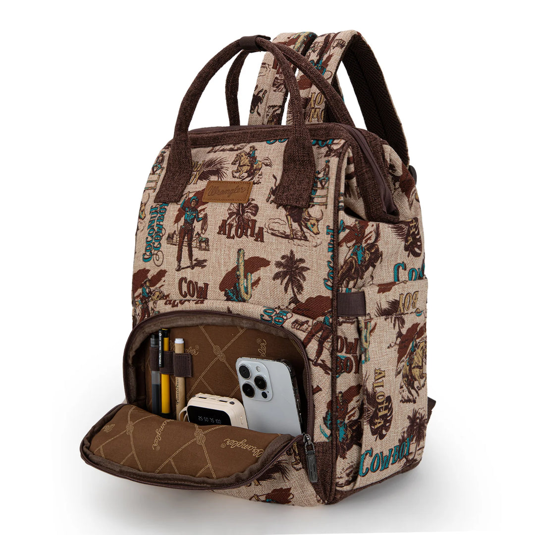 TAN WRANGLER VINTAGE COWBOY BACKPACK