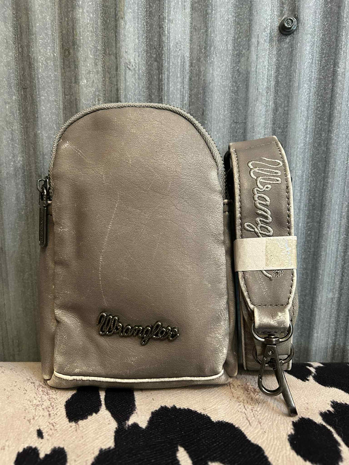 GREY WRANGLER CROSSBODY CHEST BAG