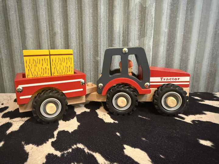 WOODEN TRACTOR PULL TOYS