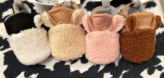 BABY COW FLEECE BOOTS