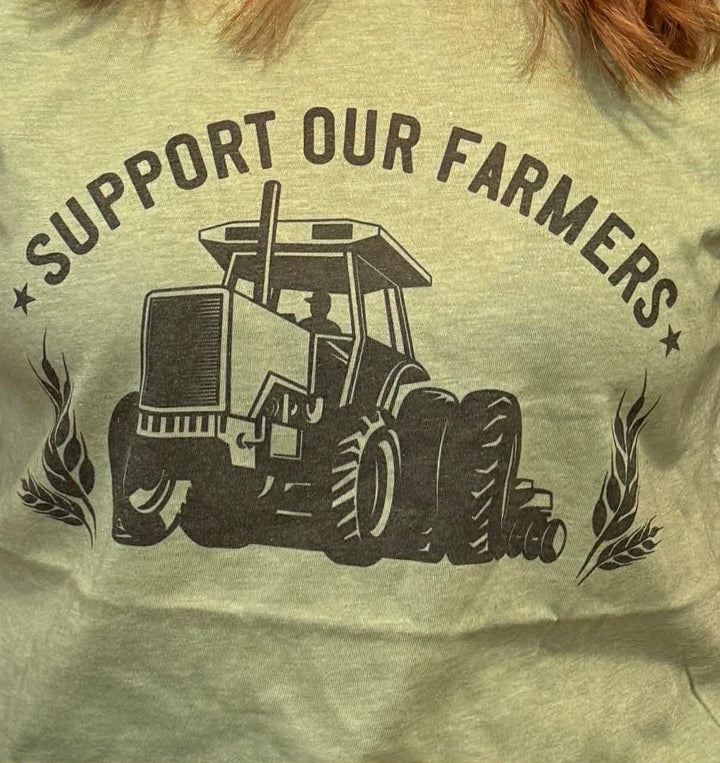 SUPPORT OUR FARMERS TRACTOR GRAPHIC TEE