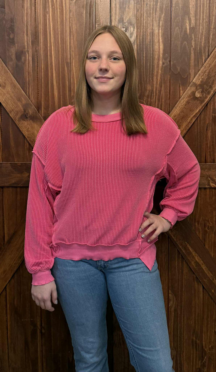 PIECE OF MY HEART LONG SLEEVE TOP