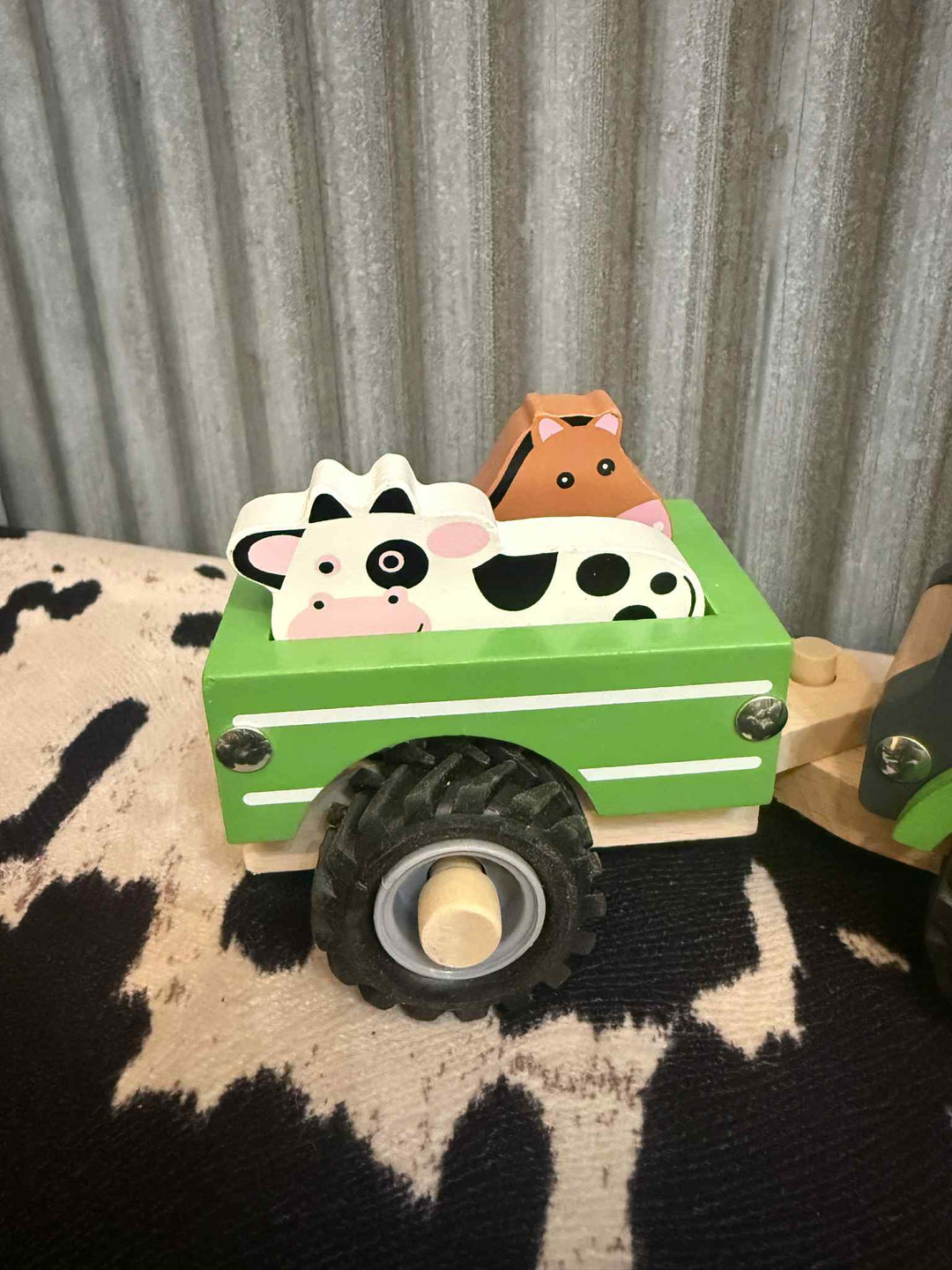 WOODEN TRACTOR PULL TOYS