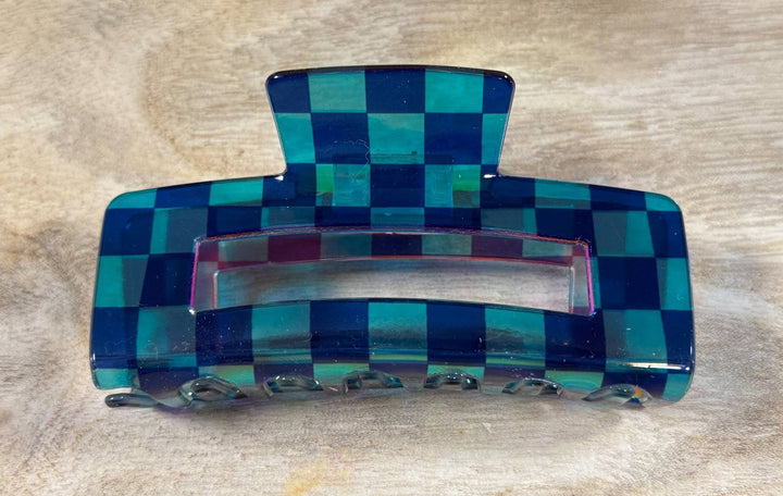 HOLO CHECKERED CLAW CLIP