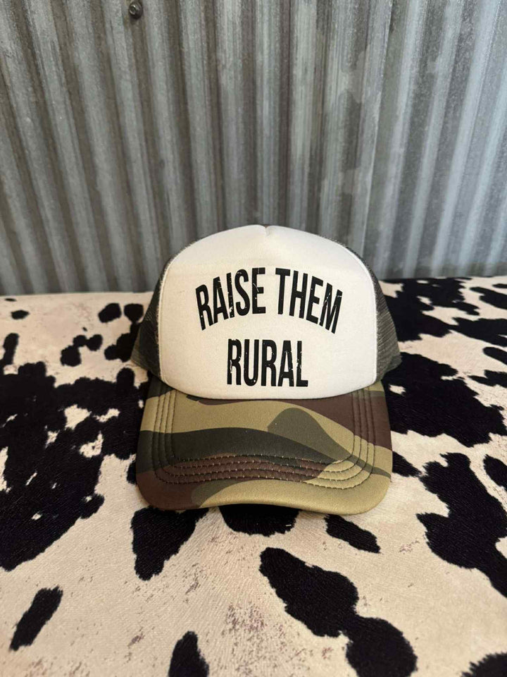 RAISE THEM RURAL TRUCKER HAT