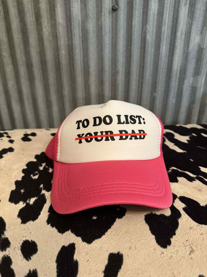 TO DO LIST TRUCKER HAT