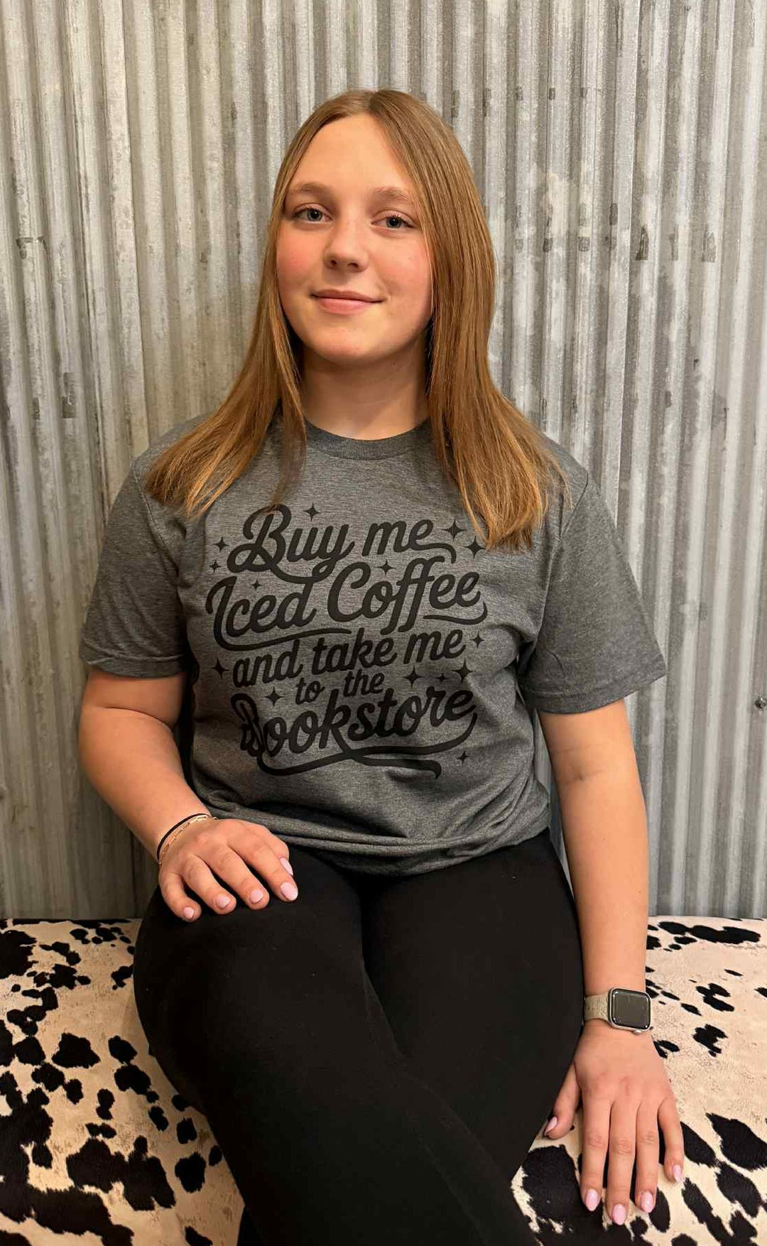 BUY ME ICED COFFEE & TAKE ME TO THE BOOKSTORE GRAPHIC T-SHIRT