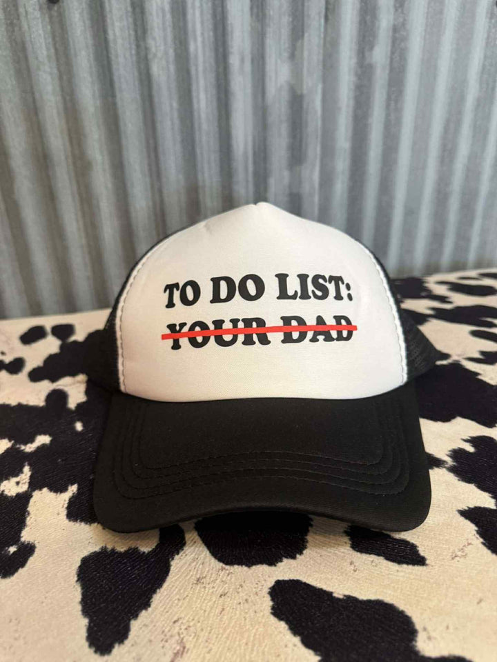 TO DO LIST TRUCKER HAT