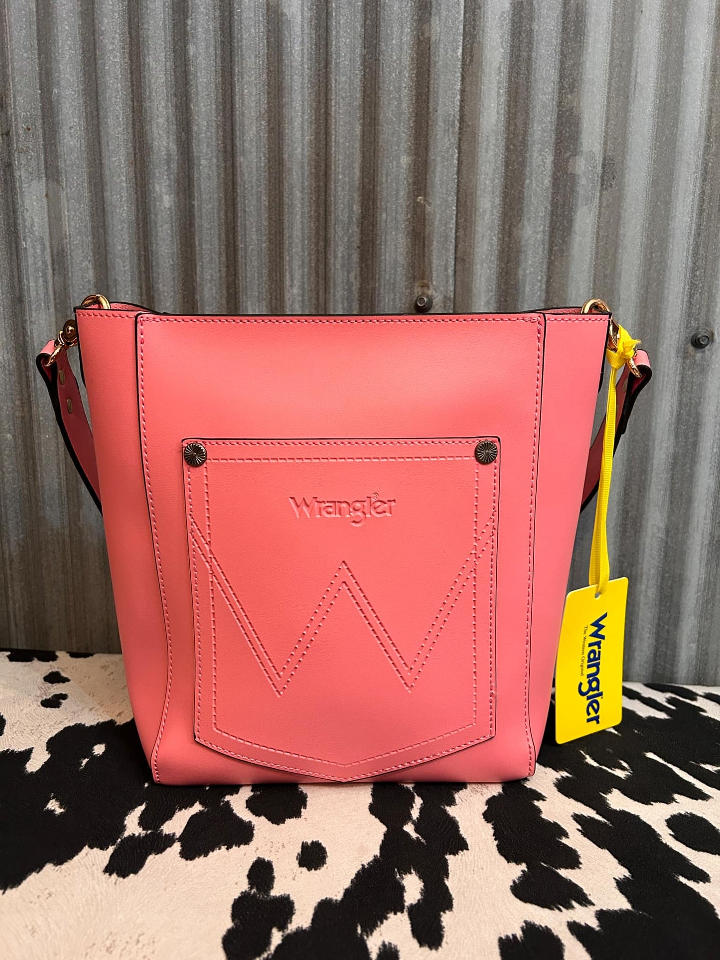 Pink Wrangler Hobo with Mini Crossbody Set