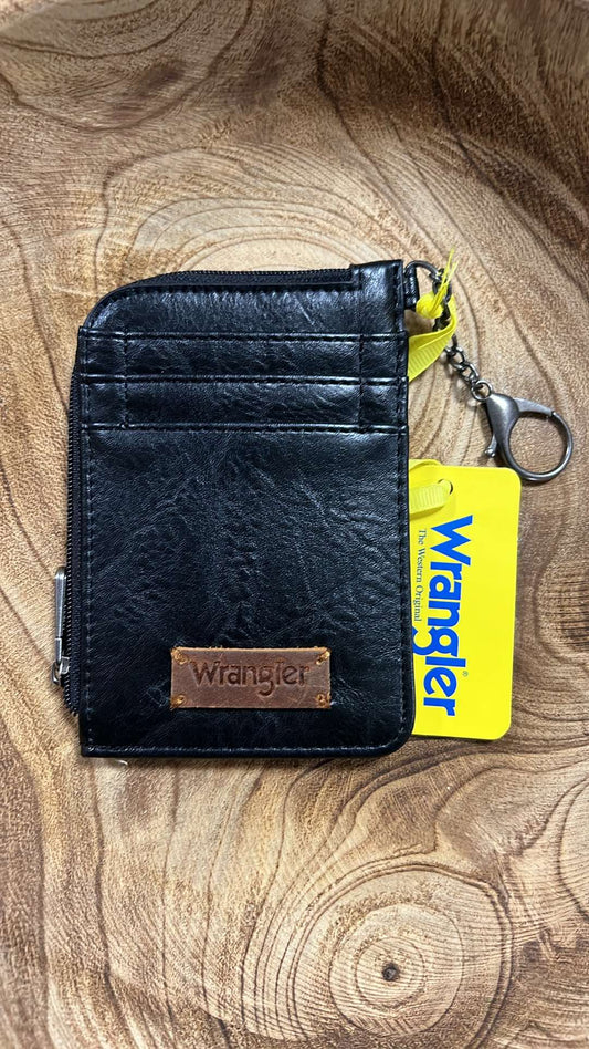 BLACK WRANGLER MINI ZIP CARD CASE