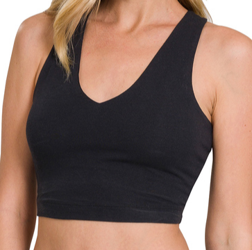 COTTON CROPPED TANK TOP