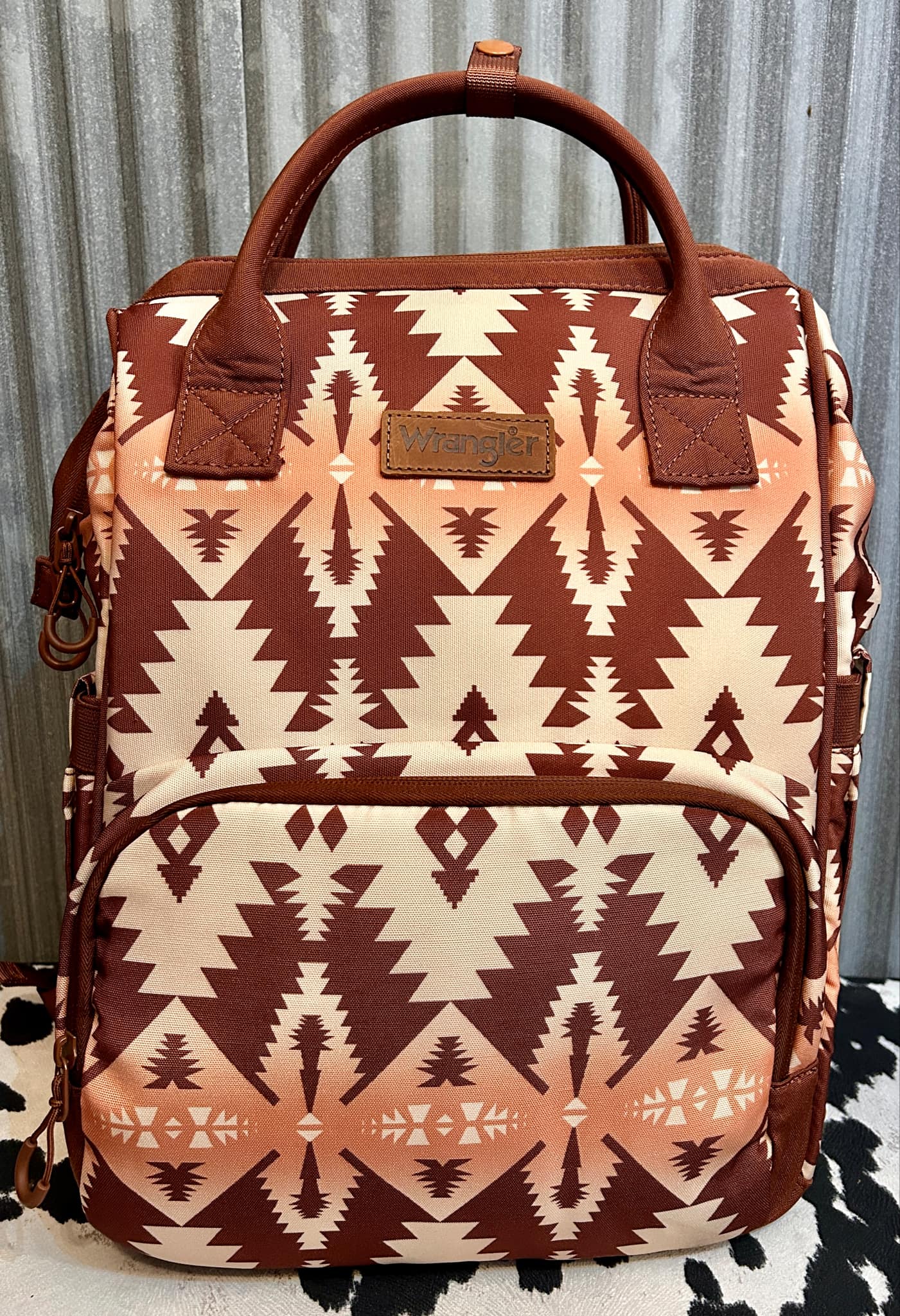 LIGHT COFFEE WRANGLER AZTEC BACKPACK/DAIPER BAG