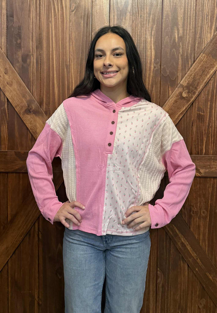 SO IN LOVE HOODED LONG SLEEVE TOP