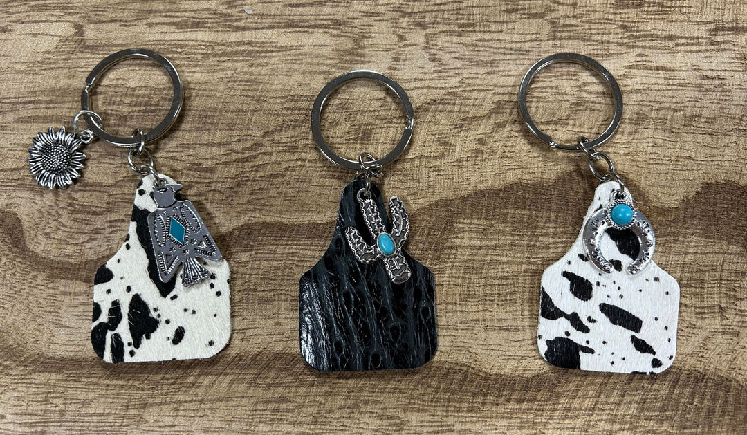 COW TAG KEYCHAIN
