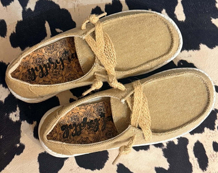 BURLAP SLIP ON SNEAKERS