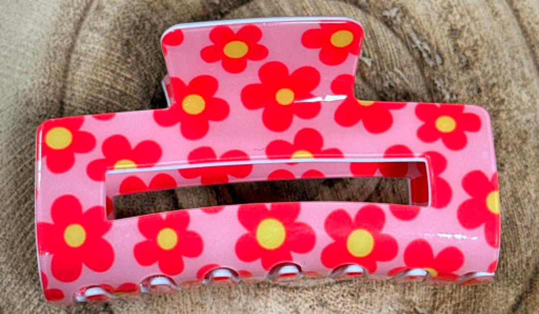 RETRO FLOWER CLAW CLIP