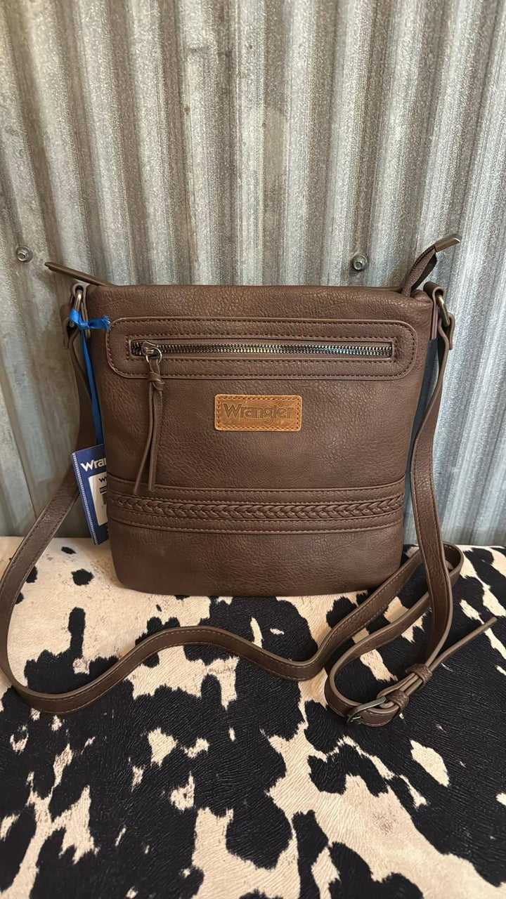 COFFEE WRANGLER BRAIDED CONCEALED CARRY CROSSBODY