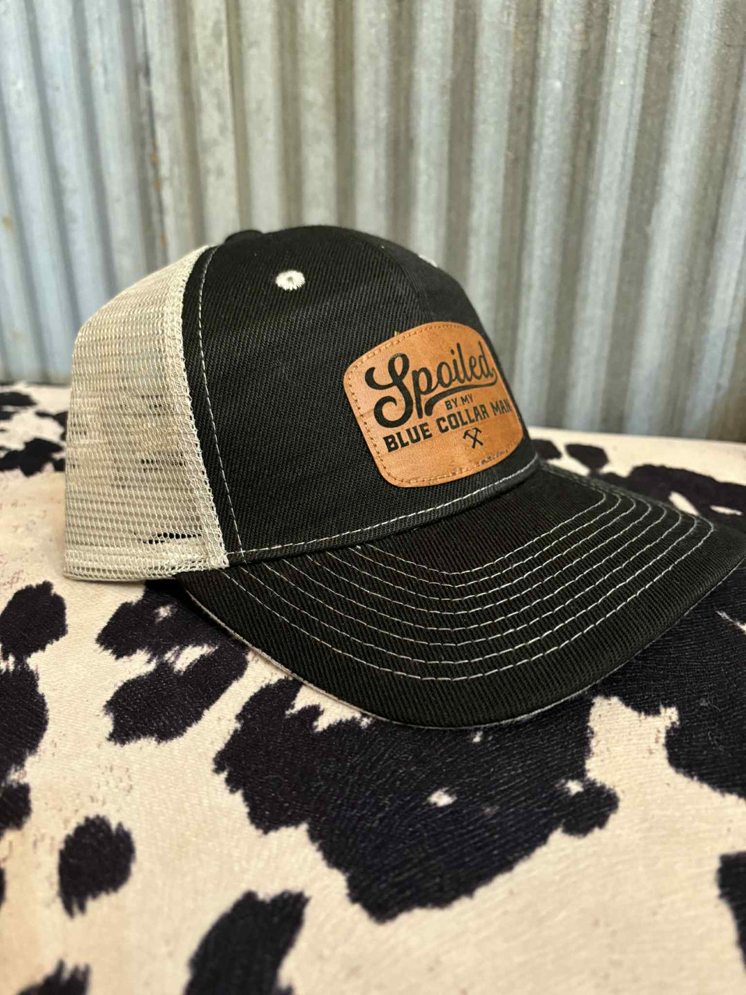 SPOILED BY BLUE COLLAR TRUCKER HAT