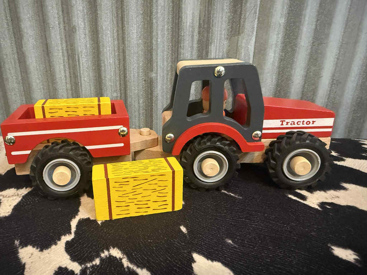WOODEN TRACTOR PULL TOYS