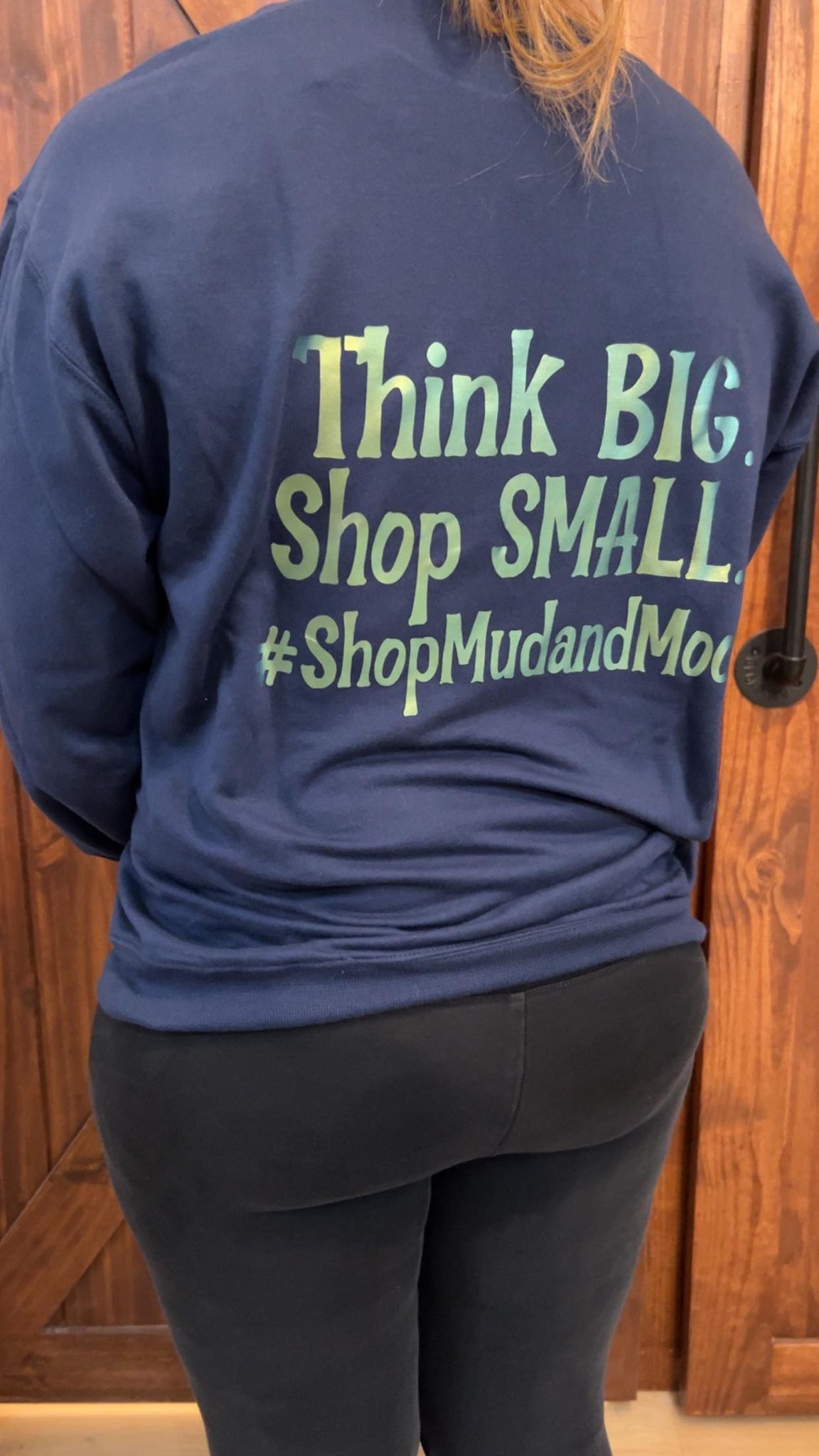 MUD & MOO NAVY AND TEAL GREEN MOOD CHANGING CREW