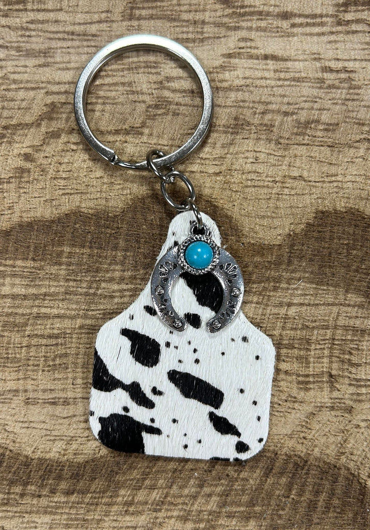 COW TAG KEYCHAIN