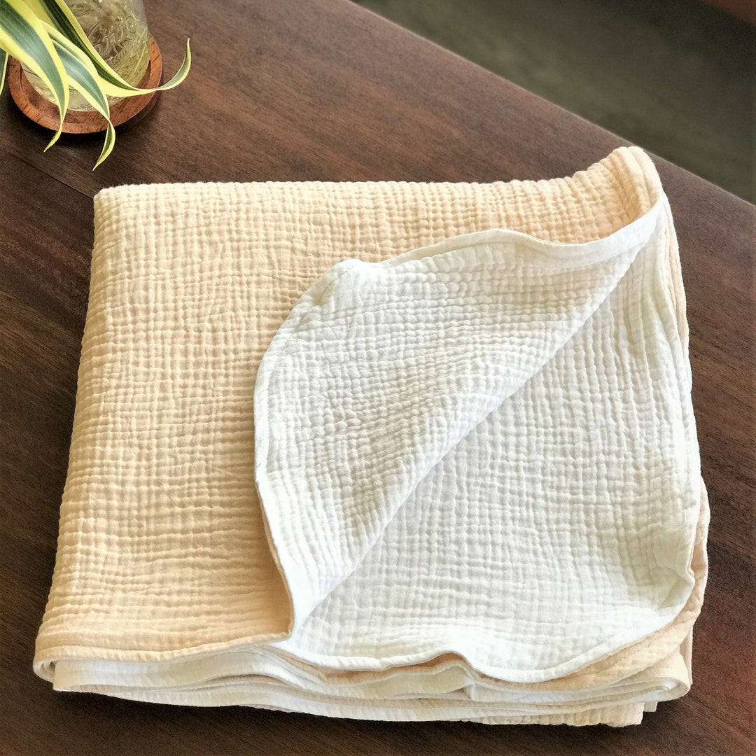 Moses Basket with Organic Cotton Double Gauze Bedding Set