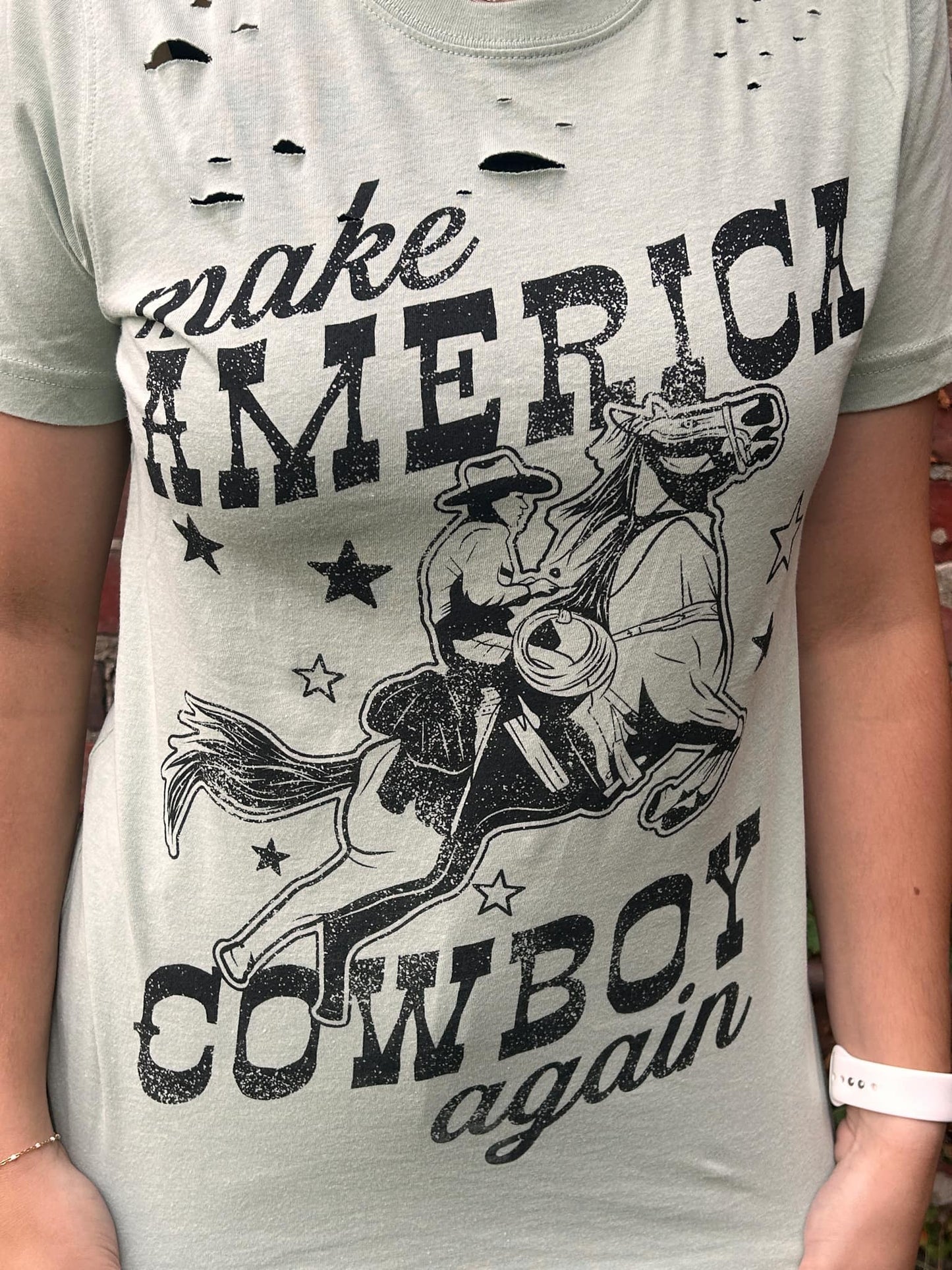 MAKE AMERICA COWBOY AGAIN GRAPHIC TEE