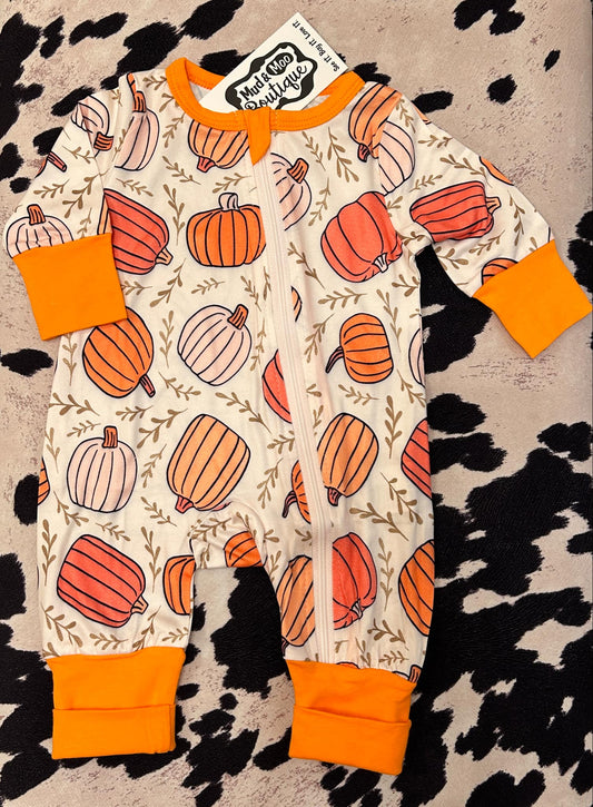 TAKE ME TO THE PUMPKIN PATCH ROMPER/SLEEPER