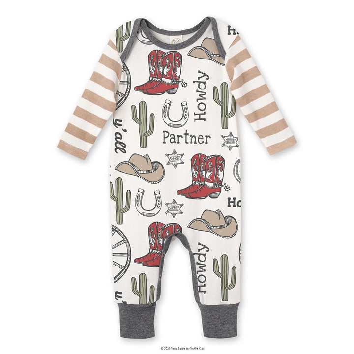 Western Cowboy Howdy Partner Cotton Romper