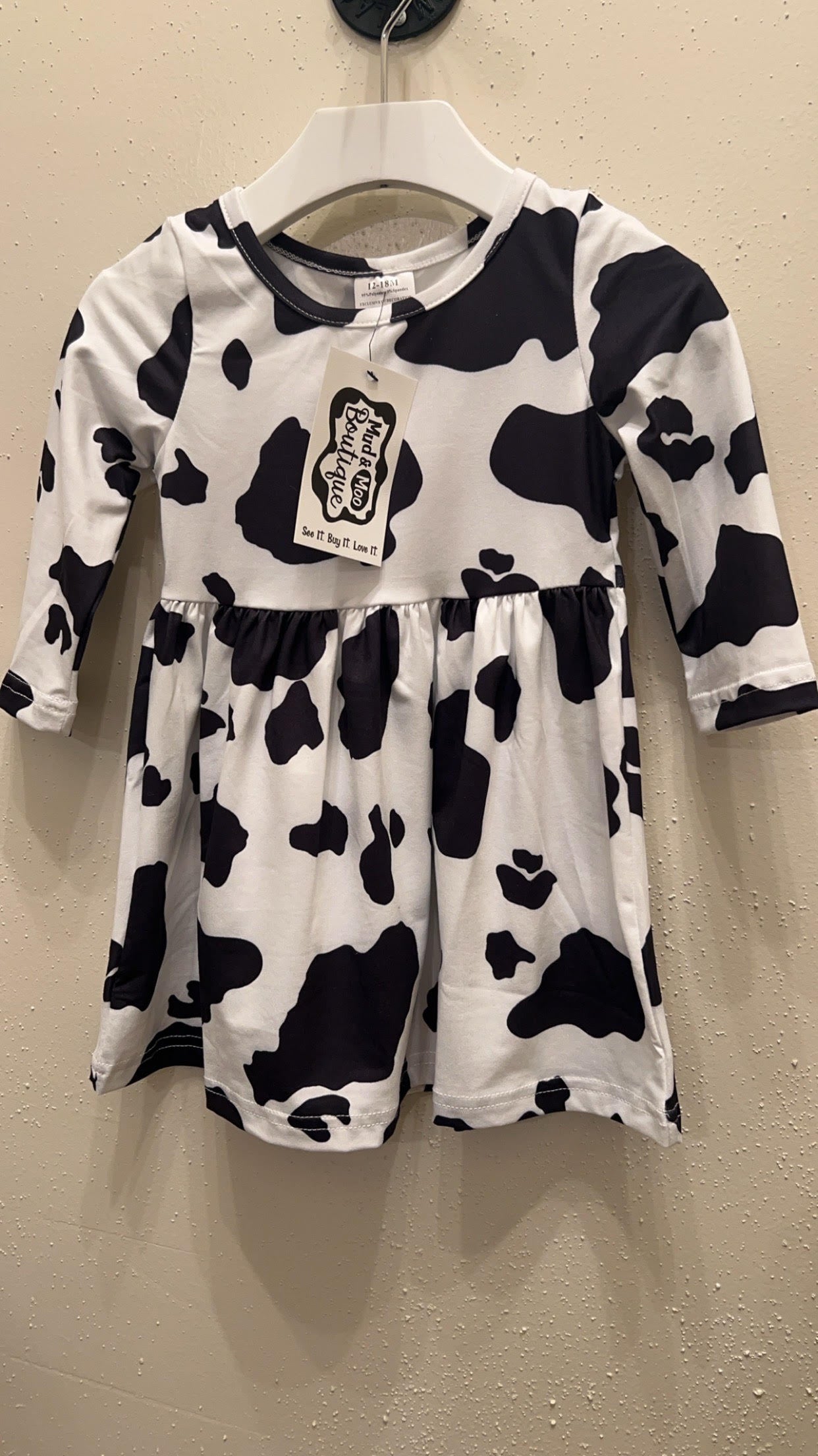 DAIRY COW LONG SLEEVE DRESS