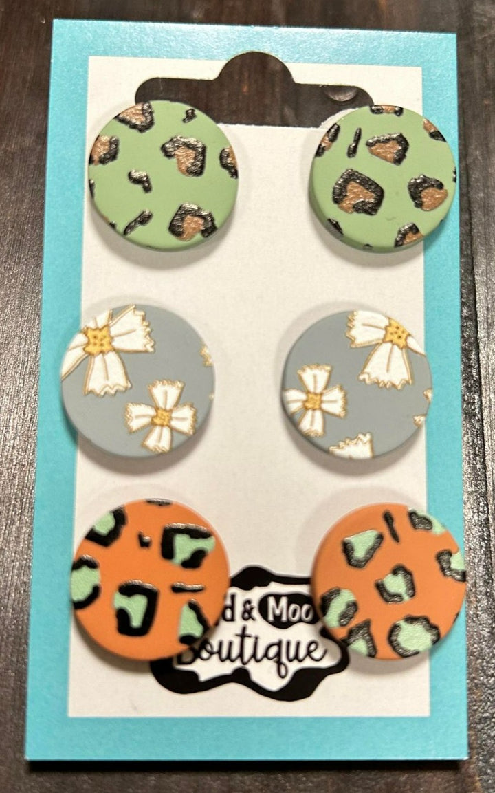 3-PACK SILICONE EARRINGS