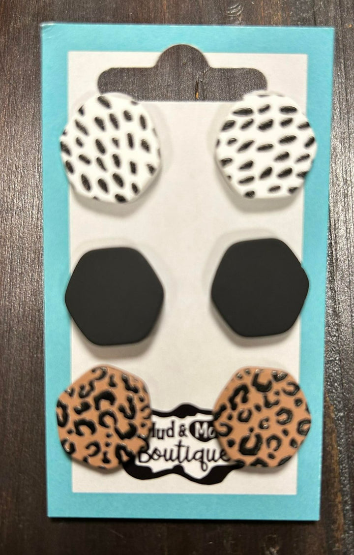 3-PACK SILICONE EARRINGS