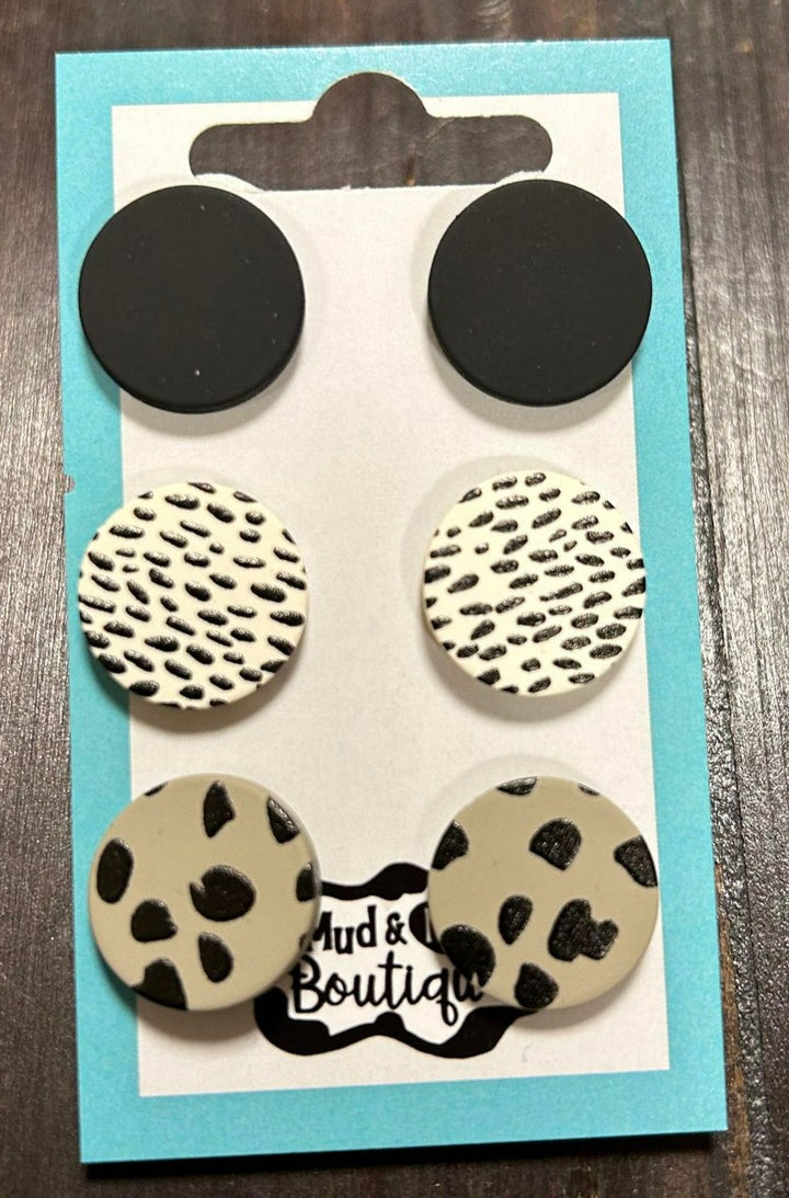 3-PACK SILICONE EARRINGS