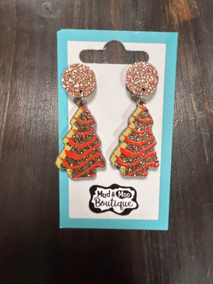 X-MAS TREE CAKE EARRINGS