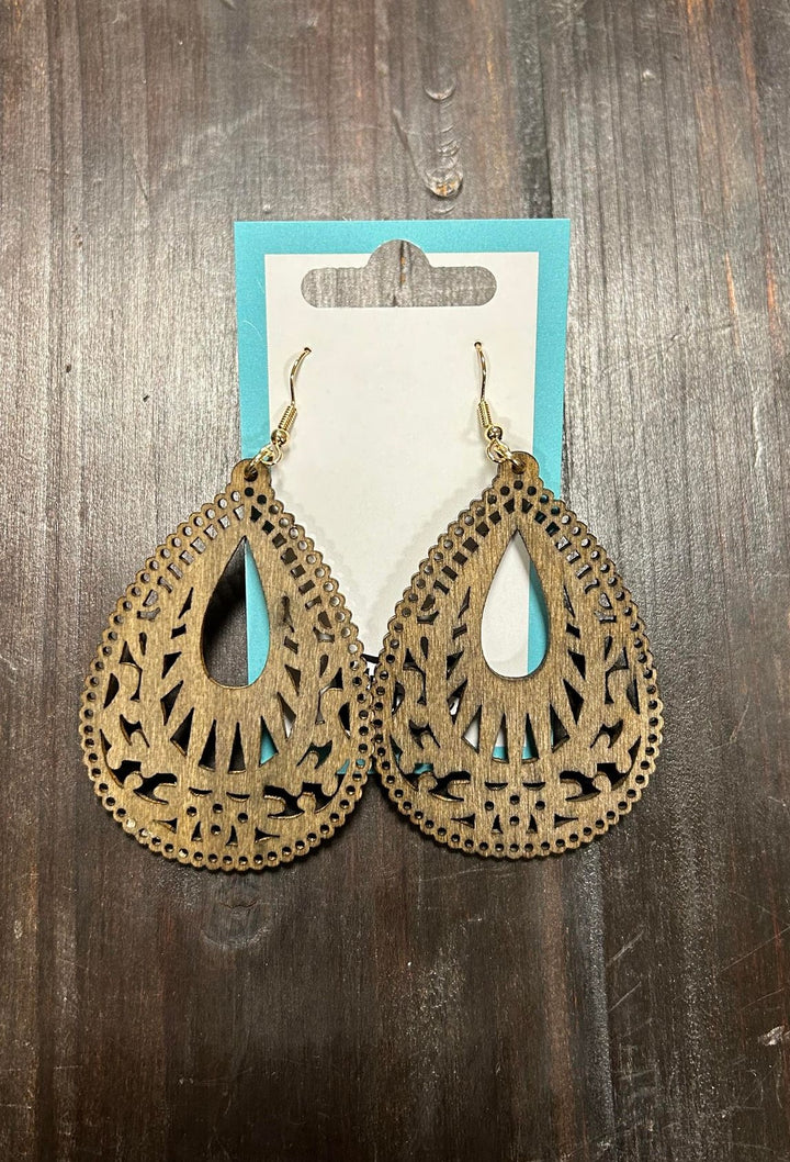 WOODEN EARRINGS