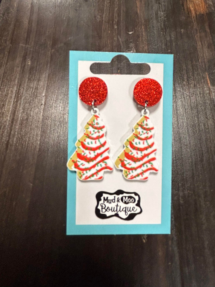 X-MAS TREE CAKE EARRINGS