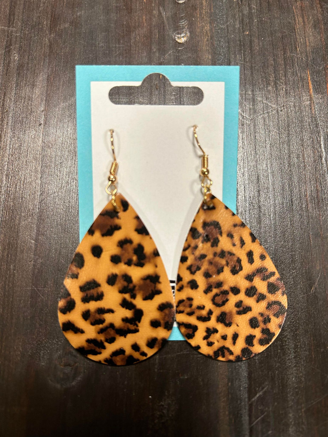 ANIMAL PRINT TEAR DROP EARRINGS