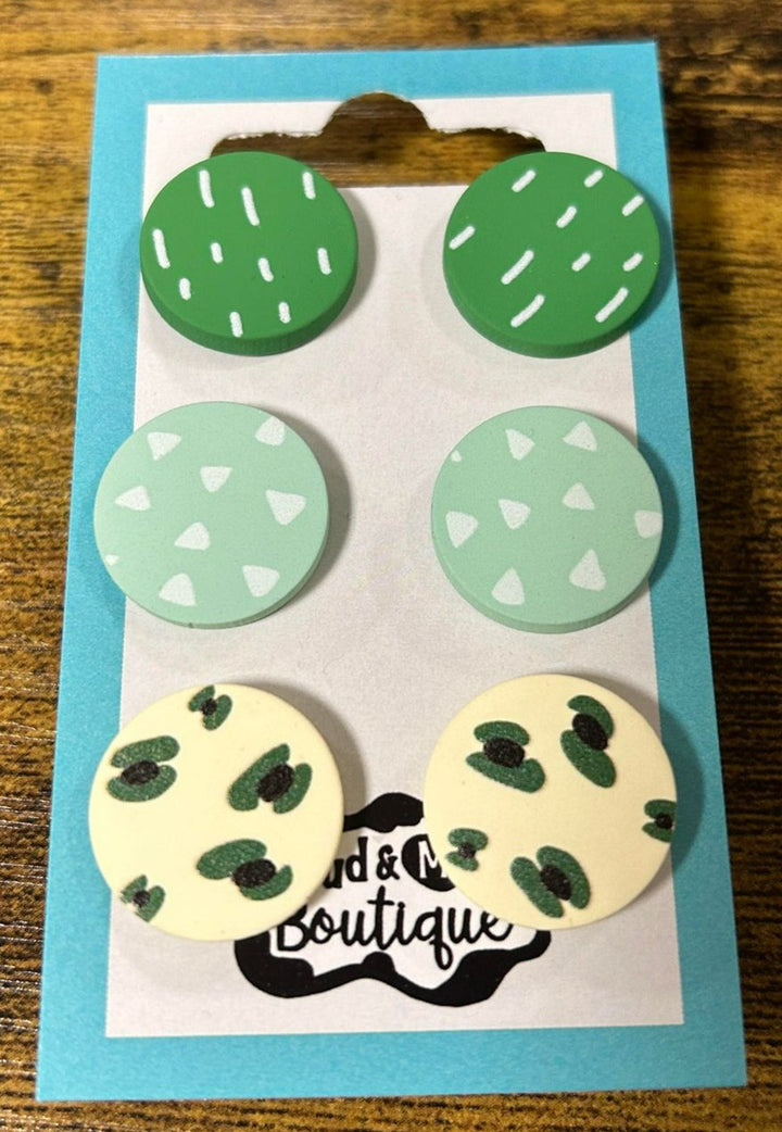 3-PACK SILICONE EARRINGS