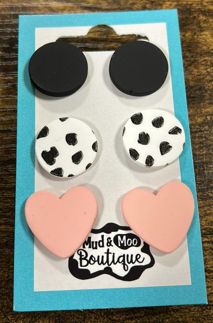 3-PACK SILICONE EARRINGS