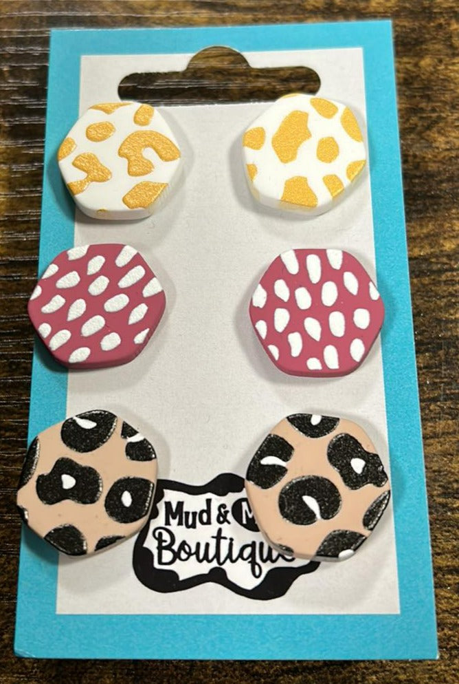 3-PACK SILICONE EARRINGS