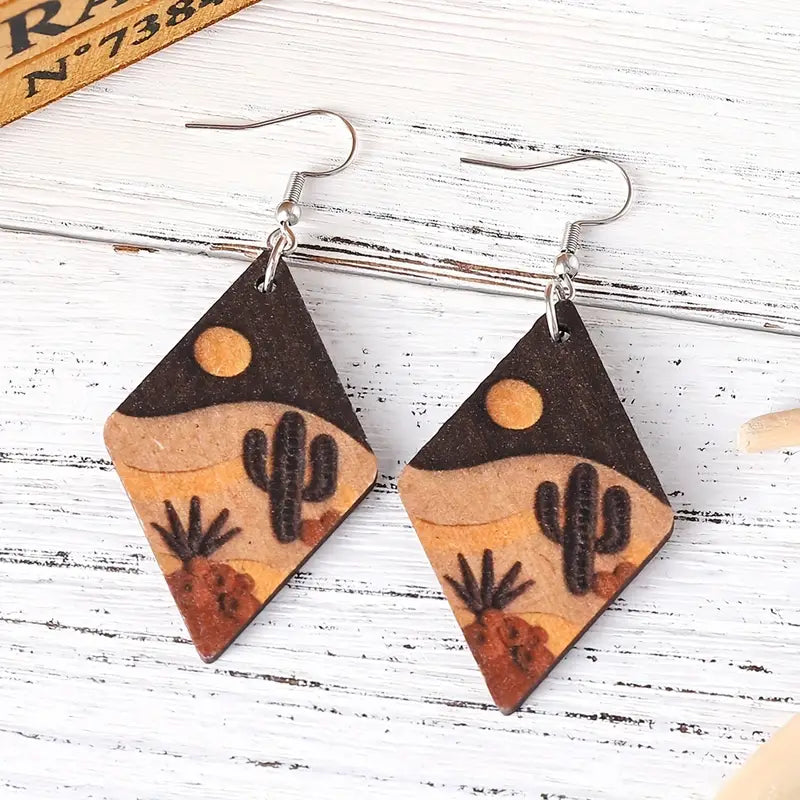 WOODEN EARRINGS