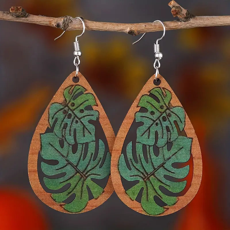 WOODEN EARRINGS