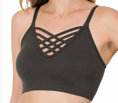 LATTICE BRALETTE WITH REMOVABLE BRA PADS